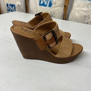 Born Concept Brown Woven Strap Sandals